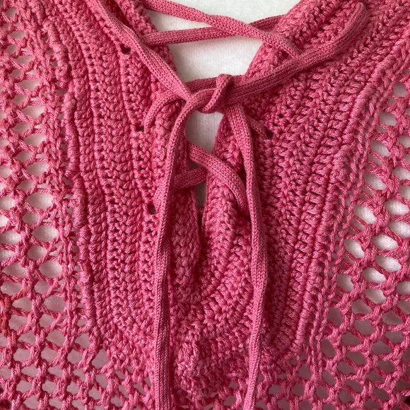 Silk and Cotton Crochet Beach Cover-up - Picture 2 of 7